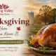 Roasted Thanksgiving turkey with a rustic farm backdrop promoting early Thanksgiving planning at Spring Valley Turkey Farm in Old Bridge, New Jersey.