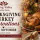 Spring Valley Turkey Farm Thanksgiving turkey reservations open in September with roasted turkey on a fall holiday table