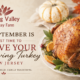 Spring Valley Turkey Farm Thanksgiving turkey reservation blog cover featuring a roasted turkey and fall decor.